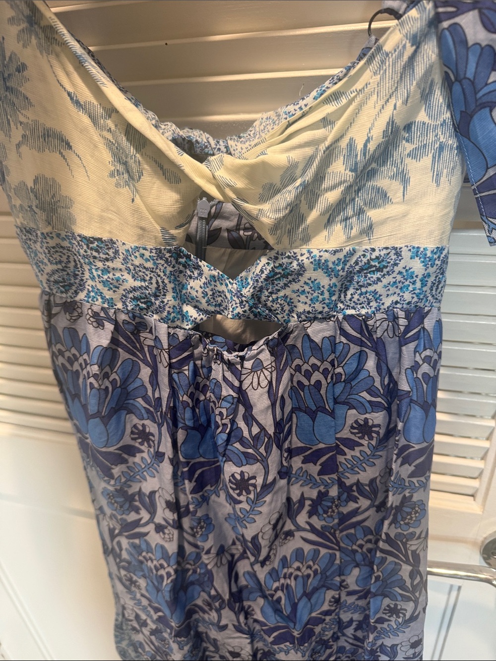 Sandro BLEU Blue Floral Maxi Dress - Picture 6 of 10